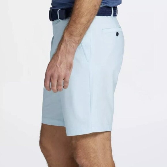 Walter Hagen Men's P11 Micro Lines Soft Blue Golf Shorts - Picture 2 of 4